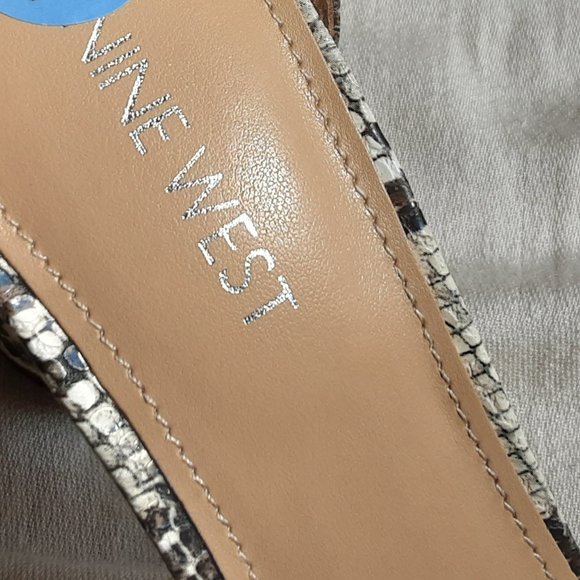 Nine West Block Heel Snakeskin Sandals | New! 7.5 - Picture 14 of 14